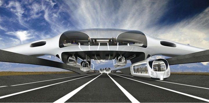 Aircraft-That-Links-to-Train-Like-Pods